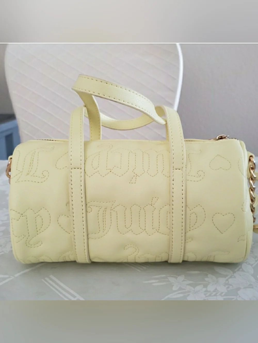 Juicy Couture Bestsellers Yellow Mini Barrel Crossbody Bag NWT
